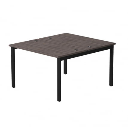 Бенч-система на 2 места на металлокаркасе, опоры 90 гр Everprof EVO 254S018 Дуб Пасадена Черный_0