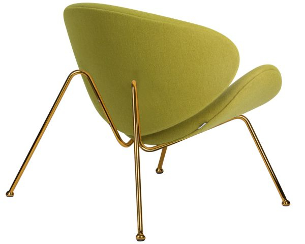 Кресло дизайнерское DOBRIN EMILY (светло-зеленая ткань AF3, золотое основание) 2 шт_4