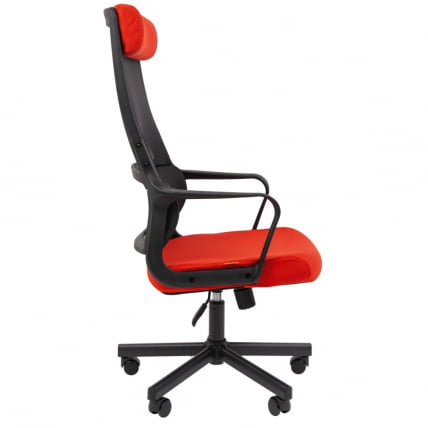 Кресло руководителя Chairman 590 ткань/сетка Красный_1