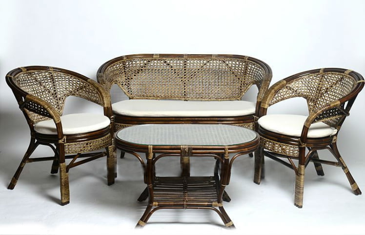 Комплект Пеланги с 2х местным диваном, подушки на молнии Pelangi 02/15-5 темно коричневый_0