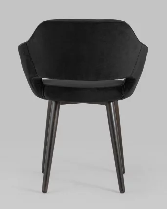 Стул с подлокотниками Саймон велюр Черный_4