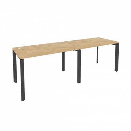 Рабочая станция на П-образном м/к ONIX O.MP-RS-2.2.7 Тиквуд Светлый/Антрацит_0