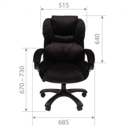 Кресло руководителя CHAIRMAN 434 HOME велюр Черный_4