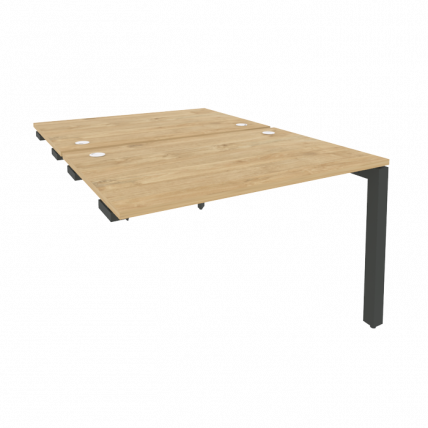 Стол-приставка двойной на П-образном м/к к опорным элем. ONIX O.MP-D.SPR-2.8 Тиквуд Светлый/Антрацит_0