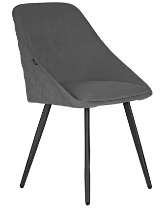 Стул обеденный DOBRIN STELLA (ЭМАЛЬ ЧЕРНЫЙ МУАР велюр Catania Stone)_1