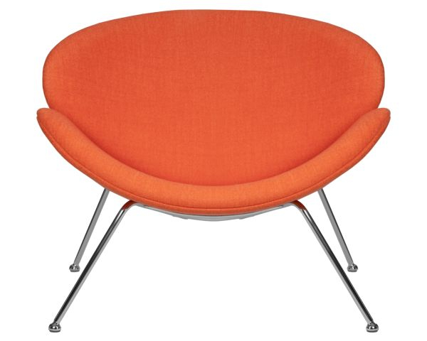 Кресло дизайнерское DOBRIN EMILY (оранжевая ткань AF, хромированная сталь) 2 шт_5