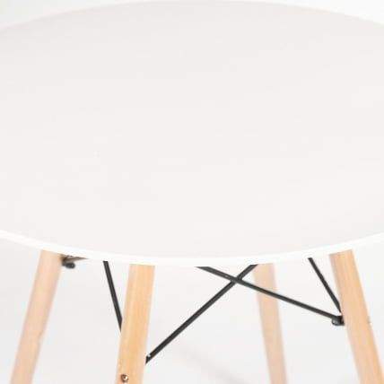 Стол CINDY NEXT (mod. 70-80 MDF) металл/мдф/бук, D80х75см, белый/натуральный_6