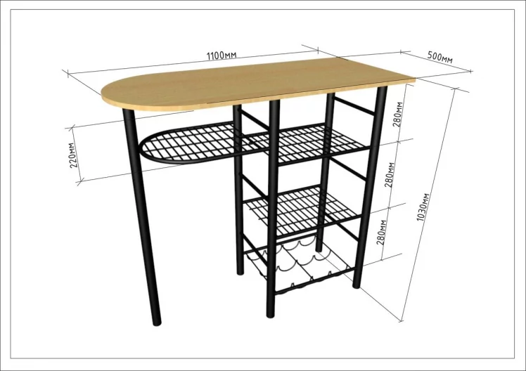 Металлокаркас для БС БАРС серый_0
