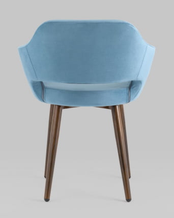 Стул с подлокотниками Саймон велюр Пыльно-голубой_5