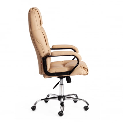 Кресло BERGAMO хром (22) кож/зам, бежевый, 36-34_1