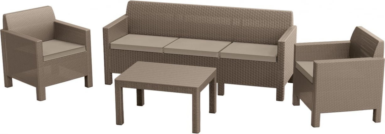 Зона отдыха Orlando set with 3 seat sofa капучино_0