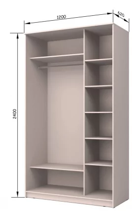 Шкаф-купе Хит-24-12-77 Орхидея Ясень шимо светлый_1