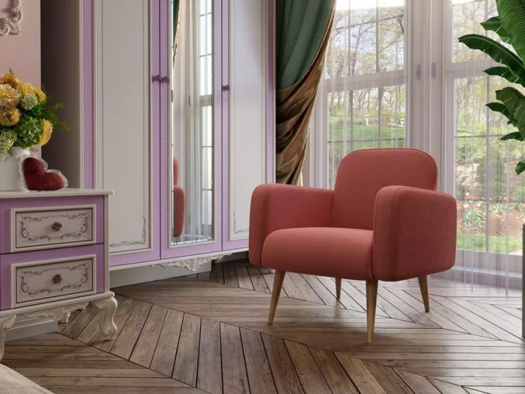 Кресло Уилбер Темно-розовое_2