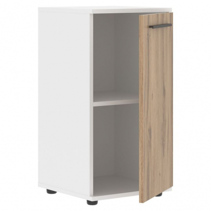 Шкаф колонка с глухой малой дверью EDIS ELCS 42.1 Дуб Денвер светлый Мокко Белый_1