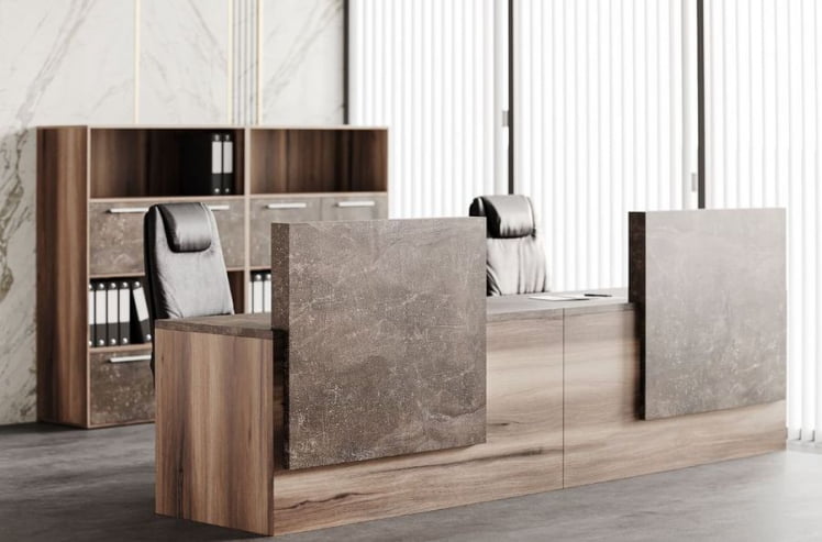 Ресепшен B-TONE №6 Вяз Бетон темный_0