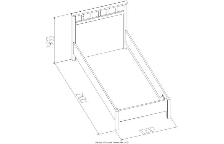 Кровать Люкс (900) Sherlock 50 Орех шоколадный (спальня)_1