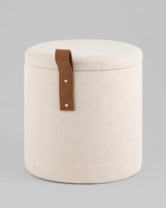 Пуф с ящиком Эркки XS белый_0