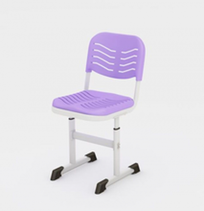 Ученический стул пластиковый (рост №5-7) Бежевый/Каркас серый_0