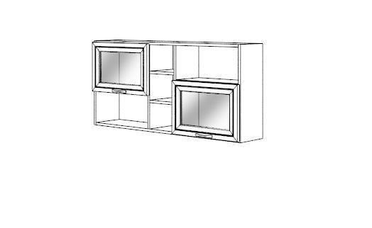 Полка навесная Модуль №16 Ясень шимо светлый_2