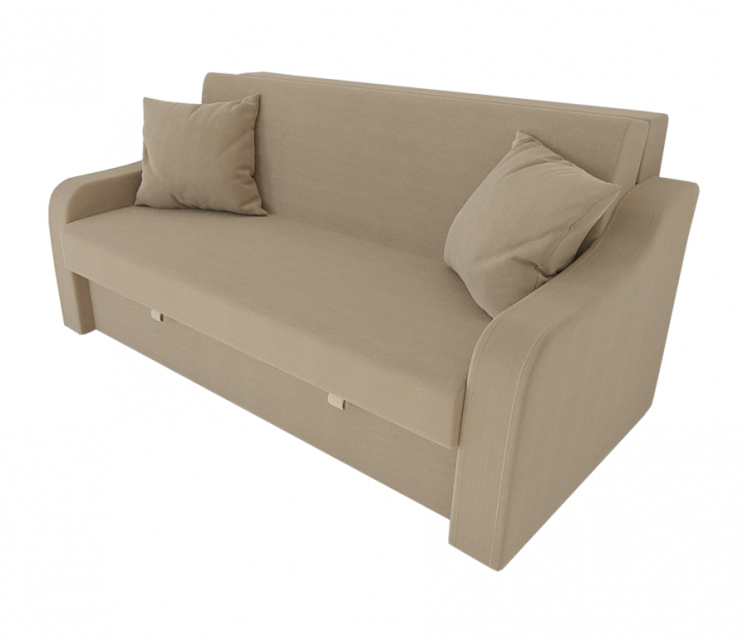 Диван Аккорд Большой (Berhouse) Цвет фасада: Беж Велюто 05; Тип: Прямой; Материал фасада: Металл/Велюр_0