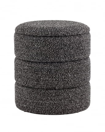 Пуф с ящиком Hive S букле черный меланж_0