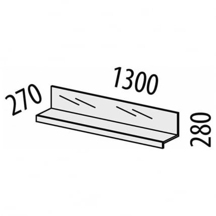 Полка навесная Графит 604.26_14