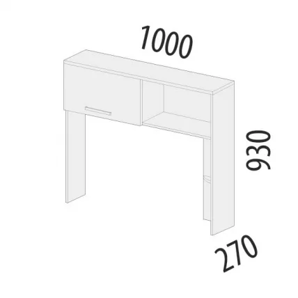 Надстройка для стола Катрин 92.27 Дуб венге Белый песок Браун вуд_2