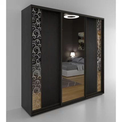 Шкаф-купе 3-х дверный Акцент-Вера ДС 2100х600 Венге_0