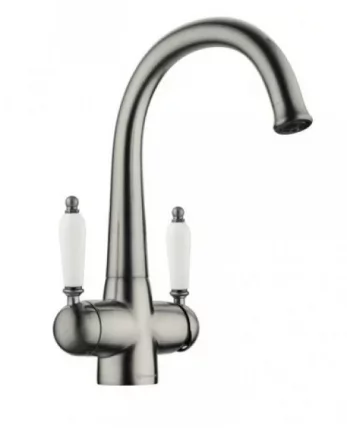 Смеситель Omoikiri Okinawa-2-Si Латунь/Античное Серебро_0