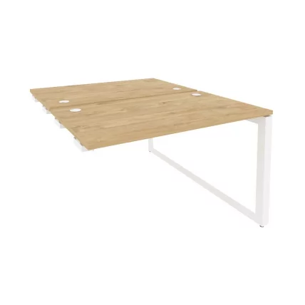 Стол-приставка двойной на О-образном м/к к опорым элем. ONIX O.MO-D.SPR-2.7 Тиквуд Светлый/Белый_0