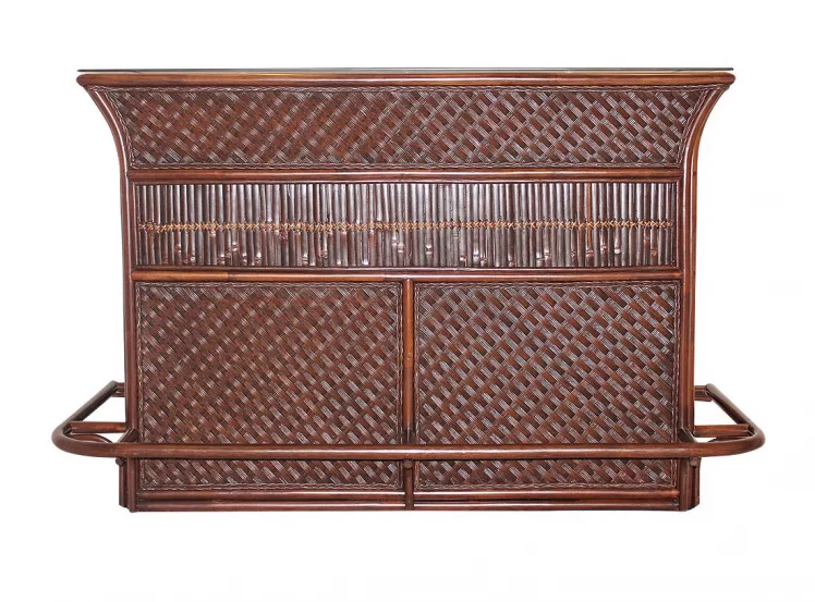 Барная стойка ANDREA Античный орех (ротанг)_0