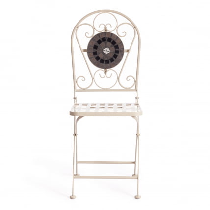 Стул Secret de Maison VICENZA (mod. PL08-7451RV) металл, 36*35*91 см, белый/плитка калейдоскоп_4