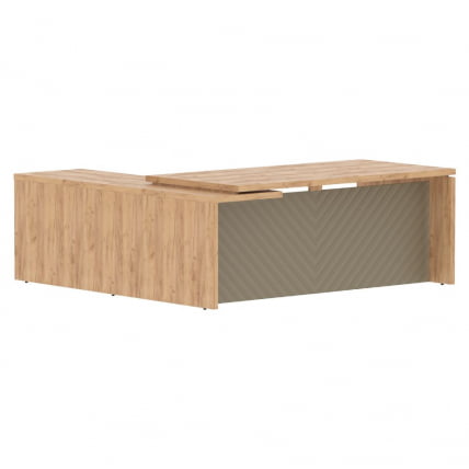 Стол руководителя правый Torr LUX TLCT 2020 R Дуб Бофорд Капучино_0