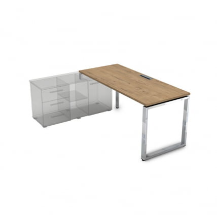 Стол рабочий, прямолинейный три опоры, левый GLOSS LINE НСТЛ-О.985 Teakwood_0