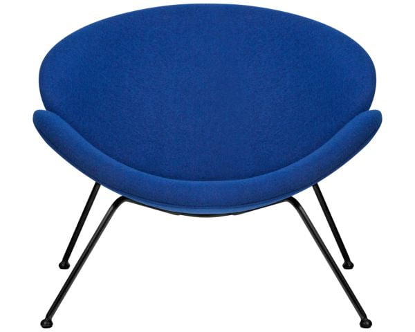 Кресло дизайнерское DOBRIN EMILY (синяя ткань AF6, черное основание) 2 шт_2