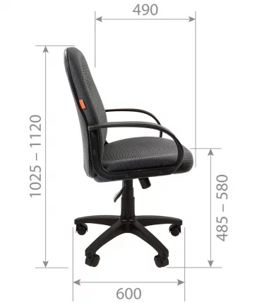 Офисное кресло для оператора CХАИРМАН 279М ДЖП 15-2 черный / CHAIRMAN 279M JP_4