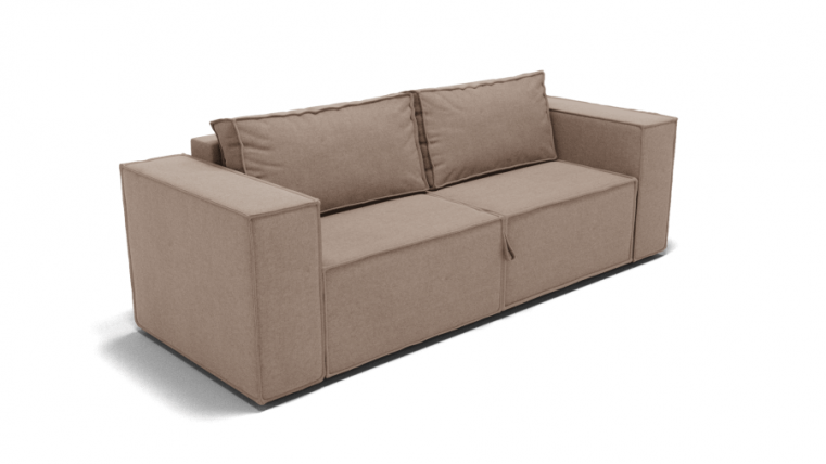 Диван Хилтон-1 (ЗР) Цвет фасада: Светло коричневый; Тип: Прямой; Материал фасада: Металл/Велюр_0