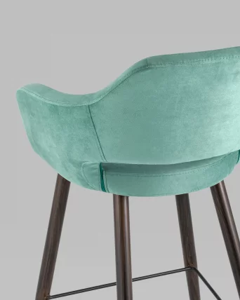 Стул барный Саймон Б велюр Морской_6