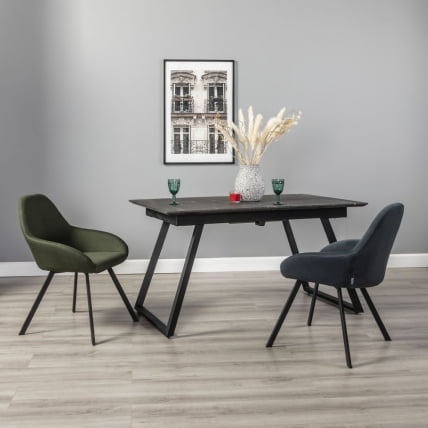 Стол Пеле раздвиж. 120-160 Темный мрамор/Бабочка_11