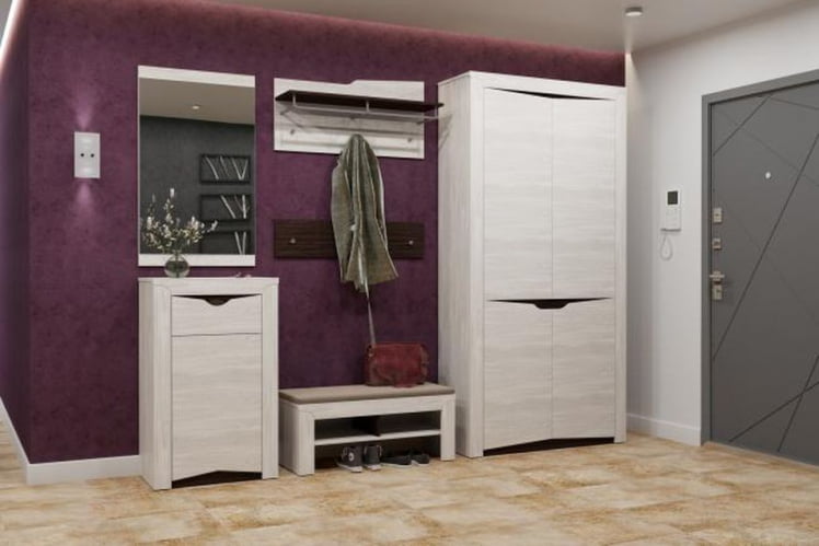 Тумба Лючия 33.21 экокожа Ясень анкор светлый Венге_1