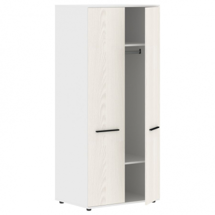 Гардероб EDIS ECWS 85 Ясень Траун Черный Белый_1