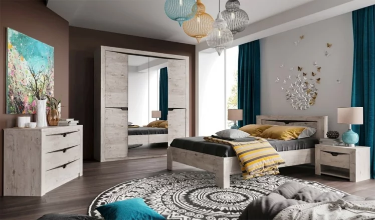 Кровать Соренто 1600 Дуб бонифаций_3