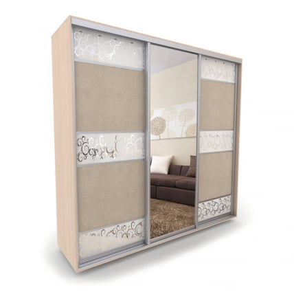 Шкаф-купе 3-х дверный Акцент-Лайн КС 1800х600 Дуб молочный_0