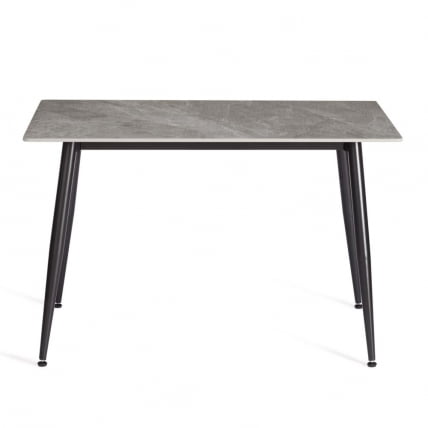 Стол обеденный Austen/Остин столешница керамика (глянцевая) / опоры металл, серый/черный, 120x80x75 см_2