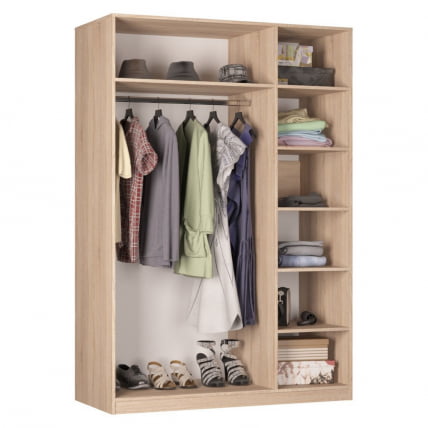 Шкаф распашный Р-198х135х60-1-ТР-М(ДСС-Белый) / R-198х135х60-1-TR-M(ДСС-Белый)_1