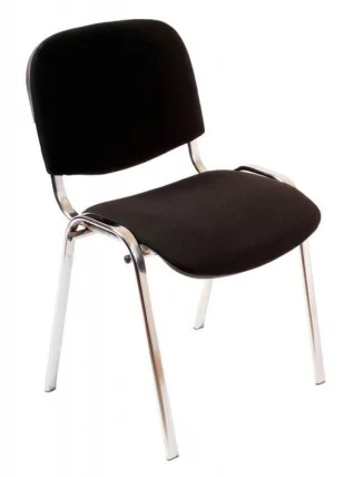 Стул для посетителей Бюрократ Виси хром/черный_0