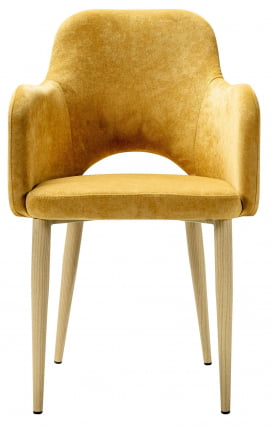 Кресло Ледгер К желтый/нат.дуб / Ledger_1