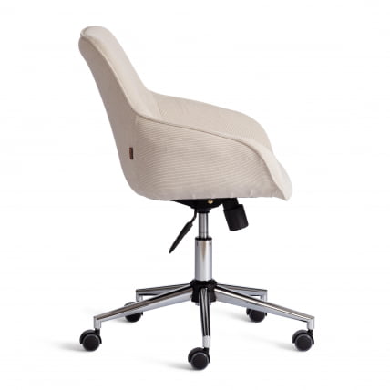 Кресло DUBLIN хром вельвет, молочный_1