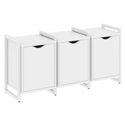 Тумба на регулируемых опорах наборная. Вариант №5 LOFT VR.L-TN-5.O Металл белый Белый Бриллиант_0