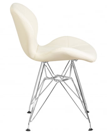 Стул обеденный DOBRIN BUTTERFLY CHROME Кремовый_2